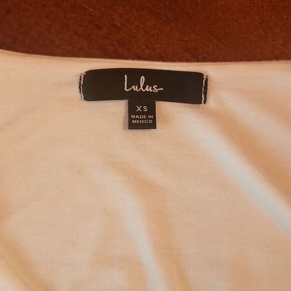 Lulus Bodycon Long Balloon Sleeve V-neck Thong Knit Bodysuit, XS, Ivory White - Picture 7 of 9